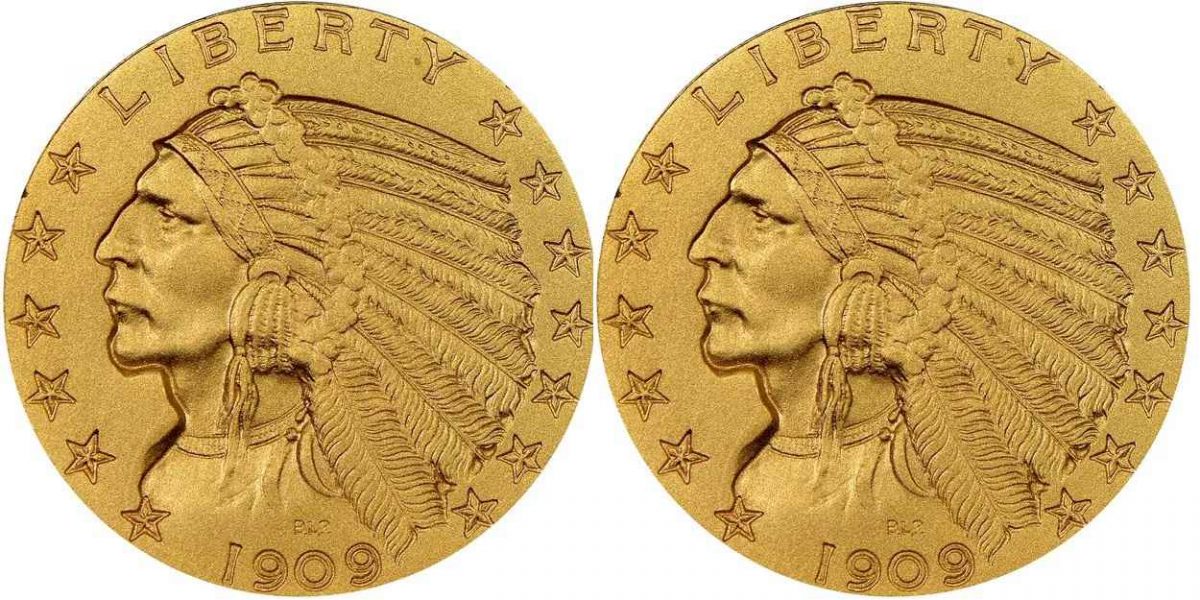 美国1909年5美元，评级为NGC PF 67 Matte