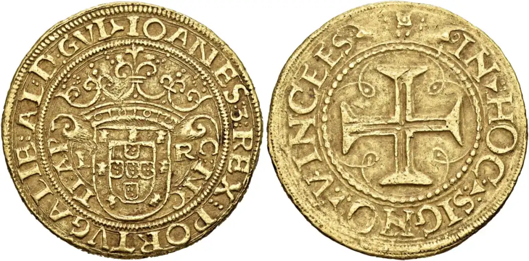 葡萄牙若昂三世时期（1521年-1557年）10克鲁扎多金币 评级等级 NGC AU 53